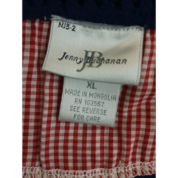 Vintage Fleece Christmas Sweater Women XL Snowman Jenny Buchanan Blue Festive - Picture 8 of 11